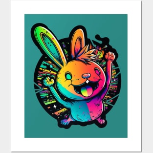 Manic Bunny Posters and Art